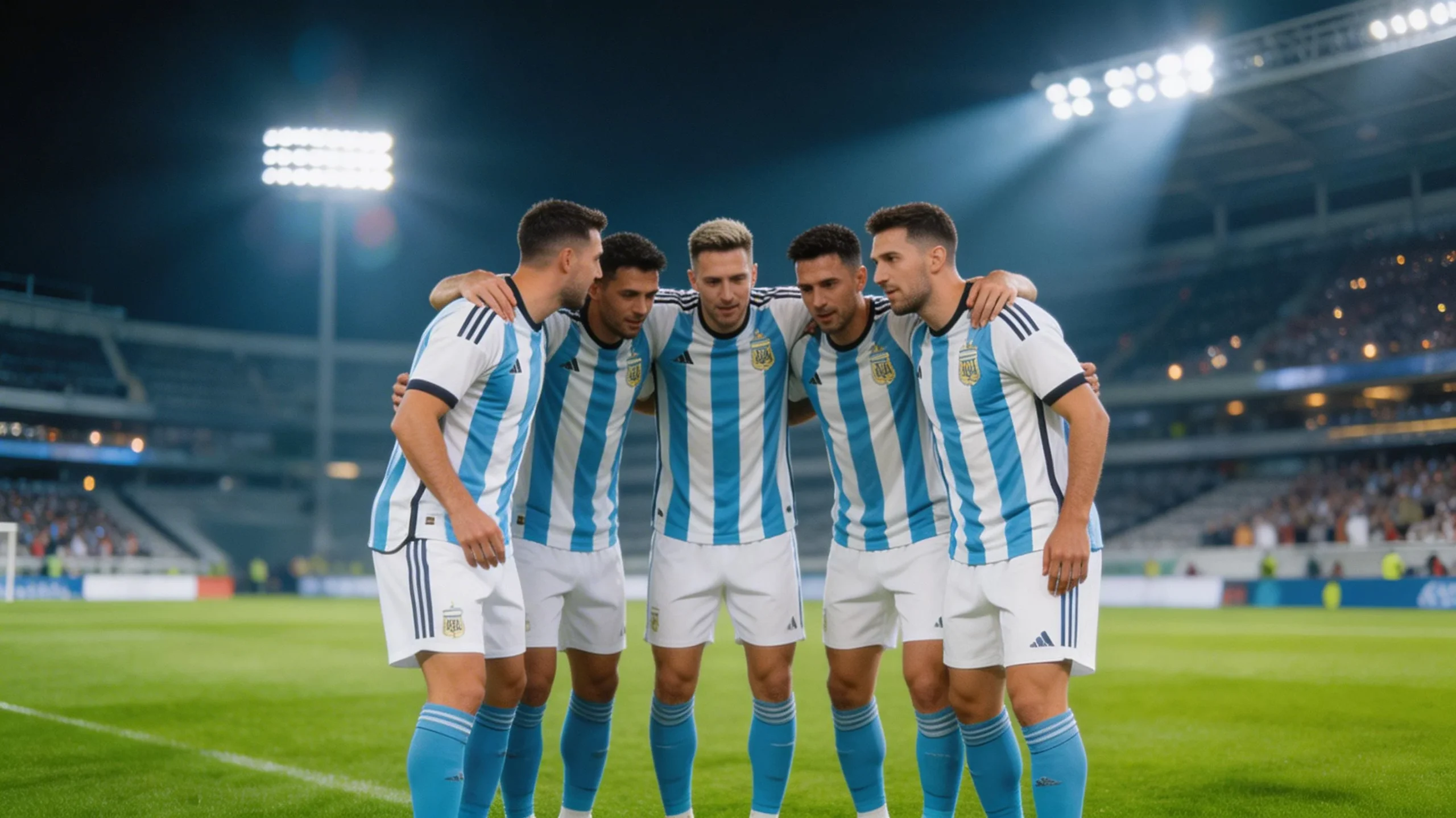 Argentinas landslag i fotboll med Lionel Messi inför VM 2026
