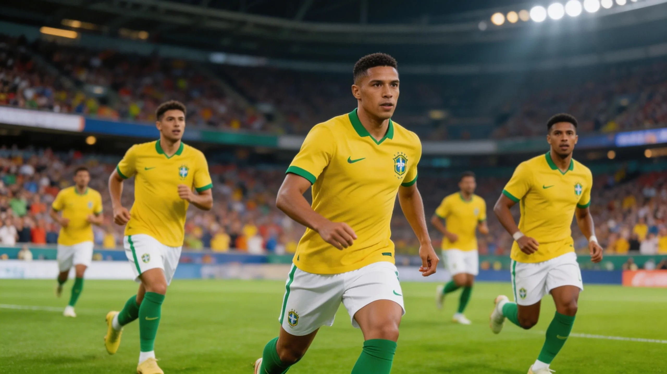 Brasiliens landslag i fotboll med Vinicius Jr inför VM 2026