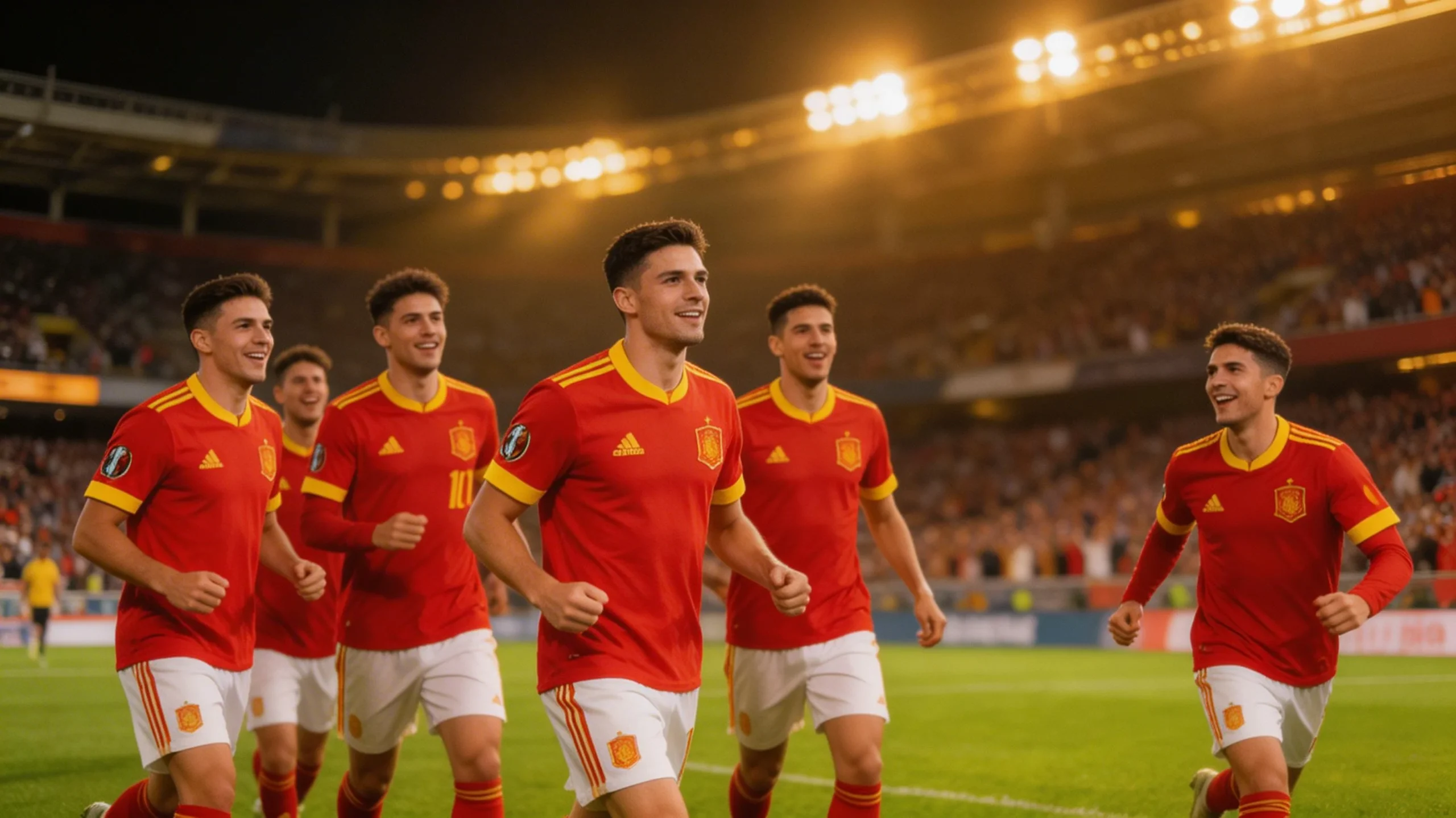 Spaniens landslag i fotboll med Lamine Yamal inför VM 2026