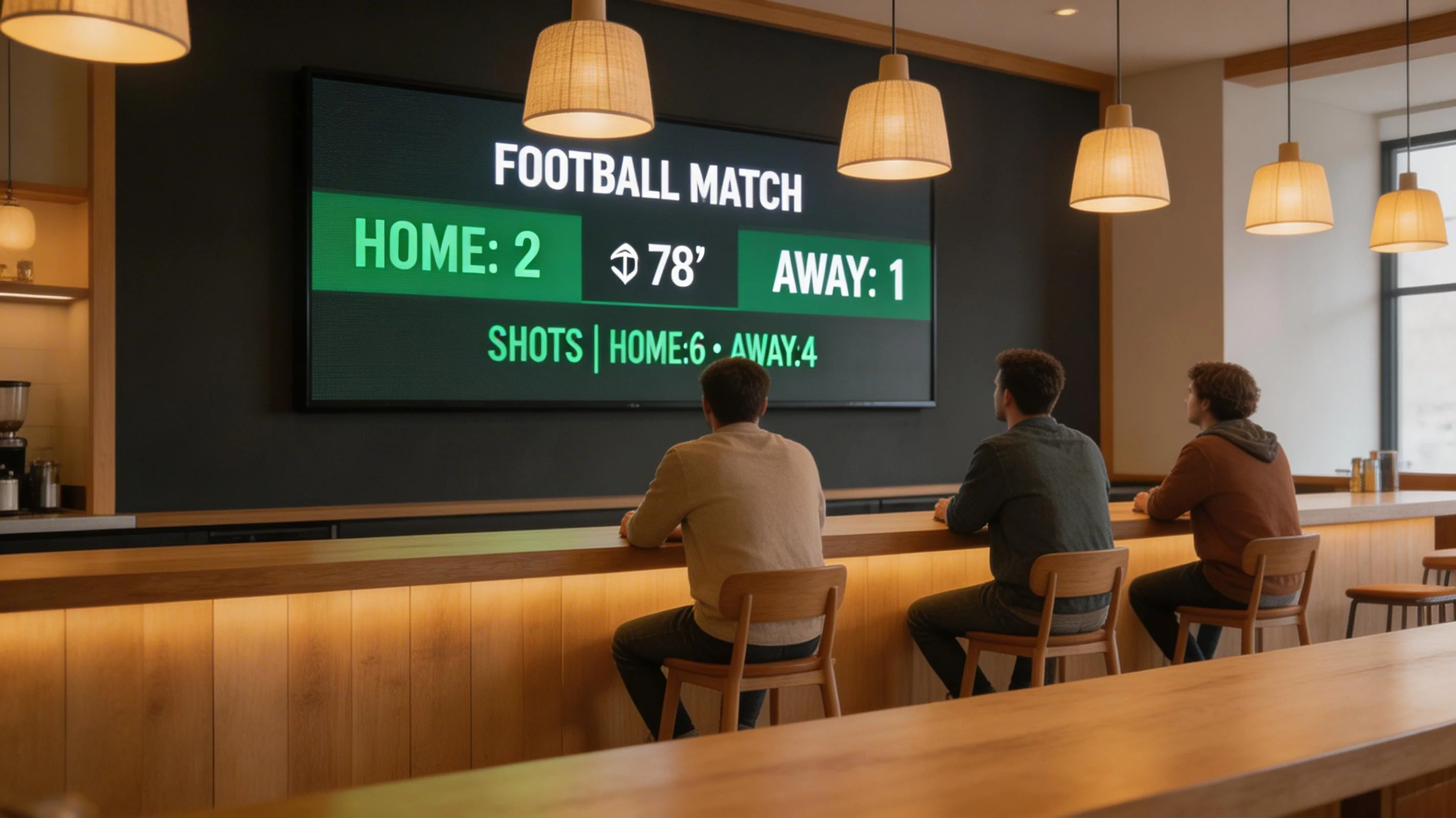 Stor skärm med VM 2026 oddstavla i en svensk sportbar